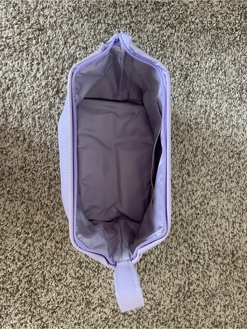 Fancii Lavender Cosmetic Wristlet Pouch with Strap